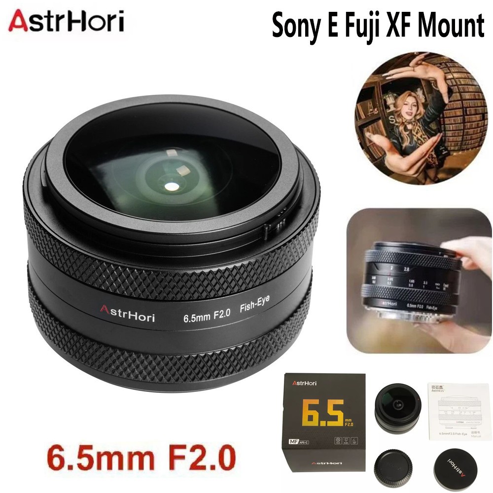 US AstrHori 6.5mm F2.0 Manual Focus Ultra Wide Angle Fisheye Lens for Sony Fuji