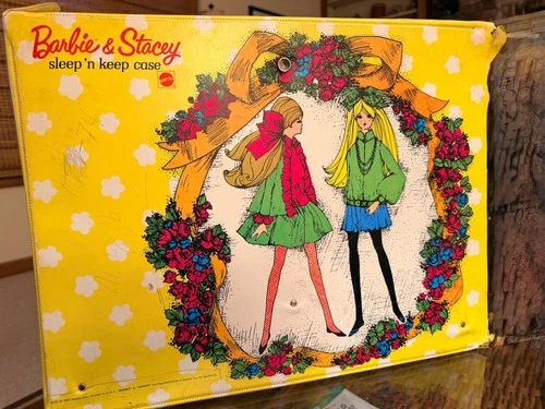 13.5x17.5x4” Vintage Mattel Barbie & Stacey Sleep N Keep Doll Case 1969 Playset