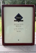 Vintage Fetco Rounded Corners Picture Frame For An 8 x 10 Photo Cherry Wood