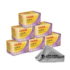 Kodak GOLD 200 35mm 24 Exposure Color Negative Film 6-Pack w/ Microfiber Cloth