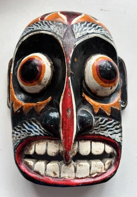 Vintage Mask Demon Sri Lankan? Indonesian? Wall Hanging - Image 1 of 4