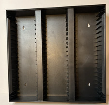 Pre-owned Alpha 60 Slot Black Plastic Wall Mount Cassette Tape Rack/Storage
