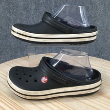 Crocs Crocband Shoes Mens 7 Womens 9 Clogs Perforated Closed Toe Comfort Black