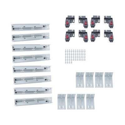 4 Pair 12 Inch Undermount Drawer Slides with Locking Device Soft Close 100lb