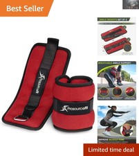 Prosourcefit Adjustable 1.5 lb Ankle/Wrist Weights Set for Comfortable Fitness