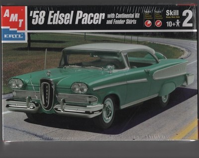 AMT '58 EDSEL PACER w/ CONTINENTAL KIT MODEL KIT FACTORY SEALED - FREE SHIPING!