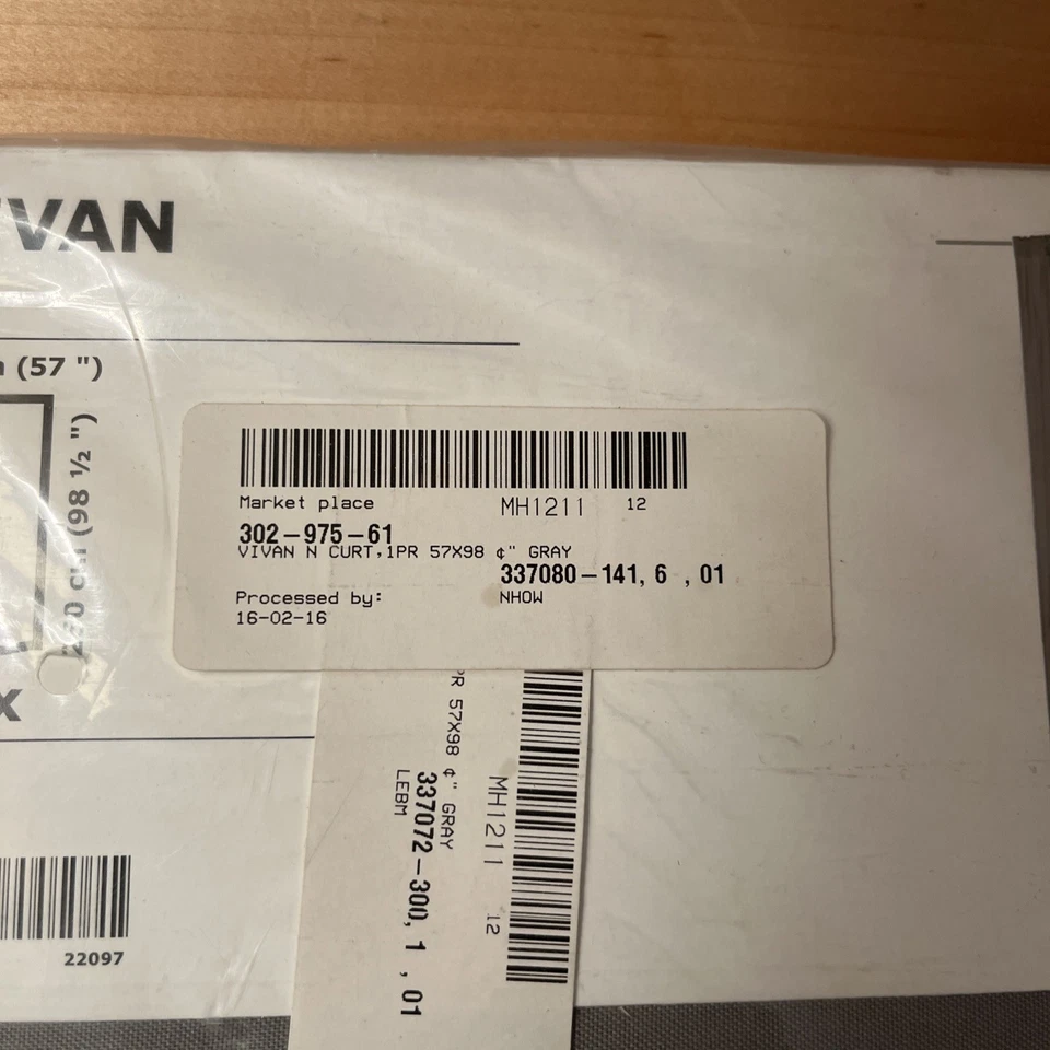 IKEA VIVAN Par de Cortinas - Gris - 57 x 98,5" (145 x 250 cm) NUEVO Foto 3 de 3