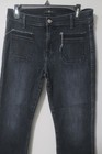 7 for all Mankind Bootcut Cropped Jeans Womens 30 Black Denim Bardot Pocket — photo 2