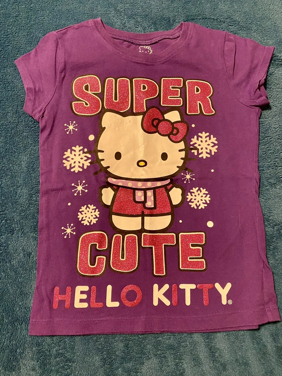Hello Kitty Girls Purple Short Sleeve Tops, Shirts & T-Shirts for