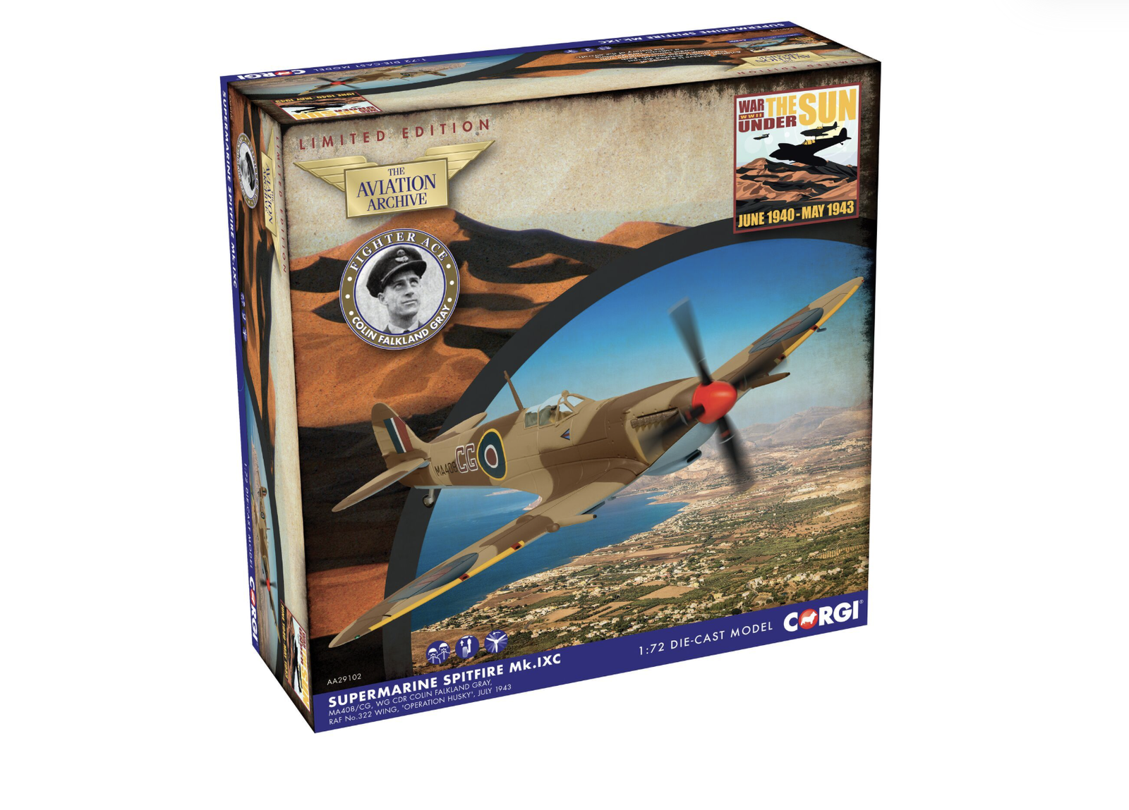Supermarine Spitfire Mk.IXc RAF No. 322 WG CDR Colin Gray 1:72 Corgi AA29102
