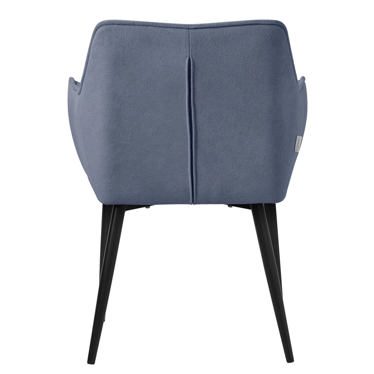 6x Asiento de comedor azul silla tapizada acolchada con reposabrazos y respaldo