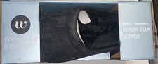 Wayland Square Women's 8-9 Slippers Men' 9-10 Sz M Unisex Black Memory Foam