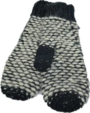 INC International Concepts womens  Skip Stitch Mittens Black