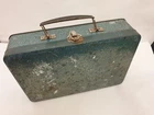 antique vintage tin bag box suitcase very rare metal box