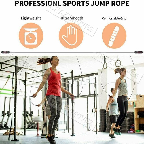 Speed Cardio Gym Excercise Fitness Skipping Jump PVC Rope Crossfit VIC - Picture 9 of 14