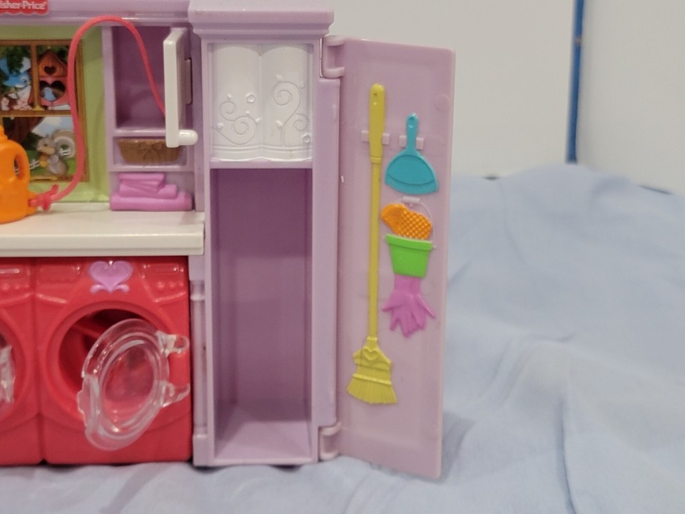 FisherPrice Loving Family Laundry Room Playset 2013 Vacuum Ironing