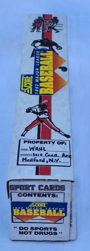 Tarjetas coleccionables deportivas MLB 1992 Score Baseball Series 1 caja de 900 quilates 1-440 con dobles Foto 2 de 4