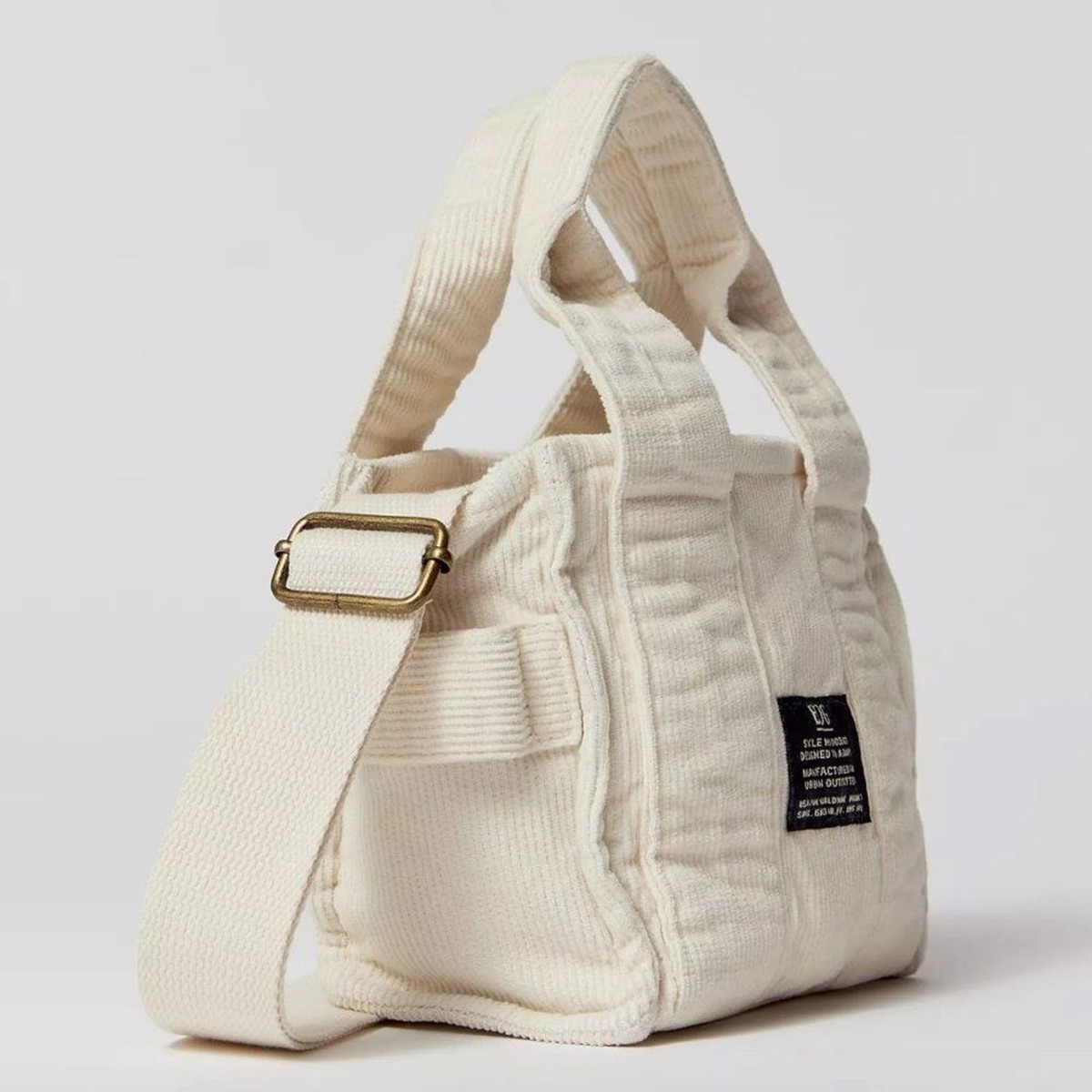BDG Serena Corduroy Mini Tote Tan, Crossbody, Cotton Urban - Main Image