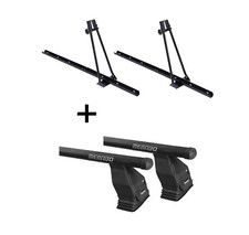 2x Fahrradträger ORION+Dachträger Tema Stahl für für BMW 5er F10 4Tür 10-16