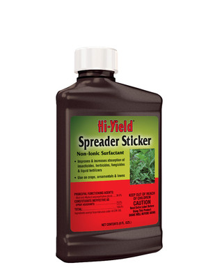 Hi-Yield Spreader Sticker Non-Ionic 8 oz surfactant improves herbicide results