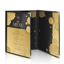 Menu Covers 8.5" x 11" Restaurant Triple Stitched Folder Sleeves Order Book