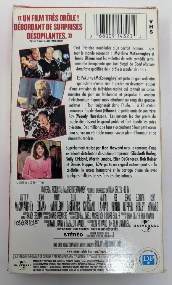 EDtv VHS (1999) - NTSC - French - VG (Tested) - Image 3 of 4