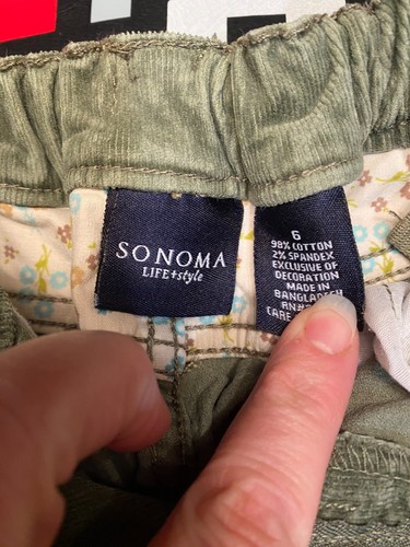 Girls Sonoma Pants Size 6 Green - Picture 2 of 3