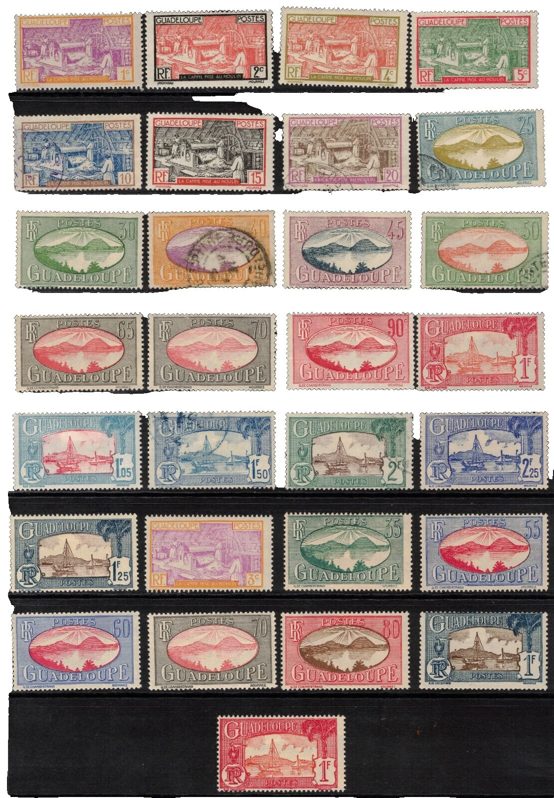 Guadeloupean Used Collections Stamps
