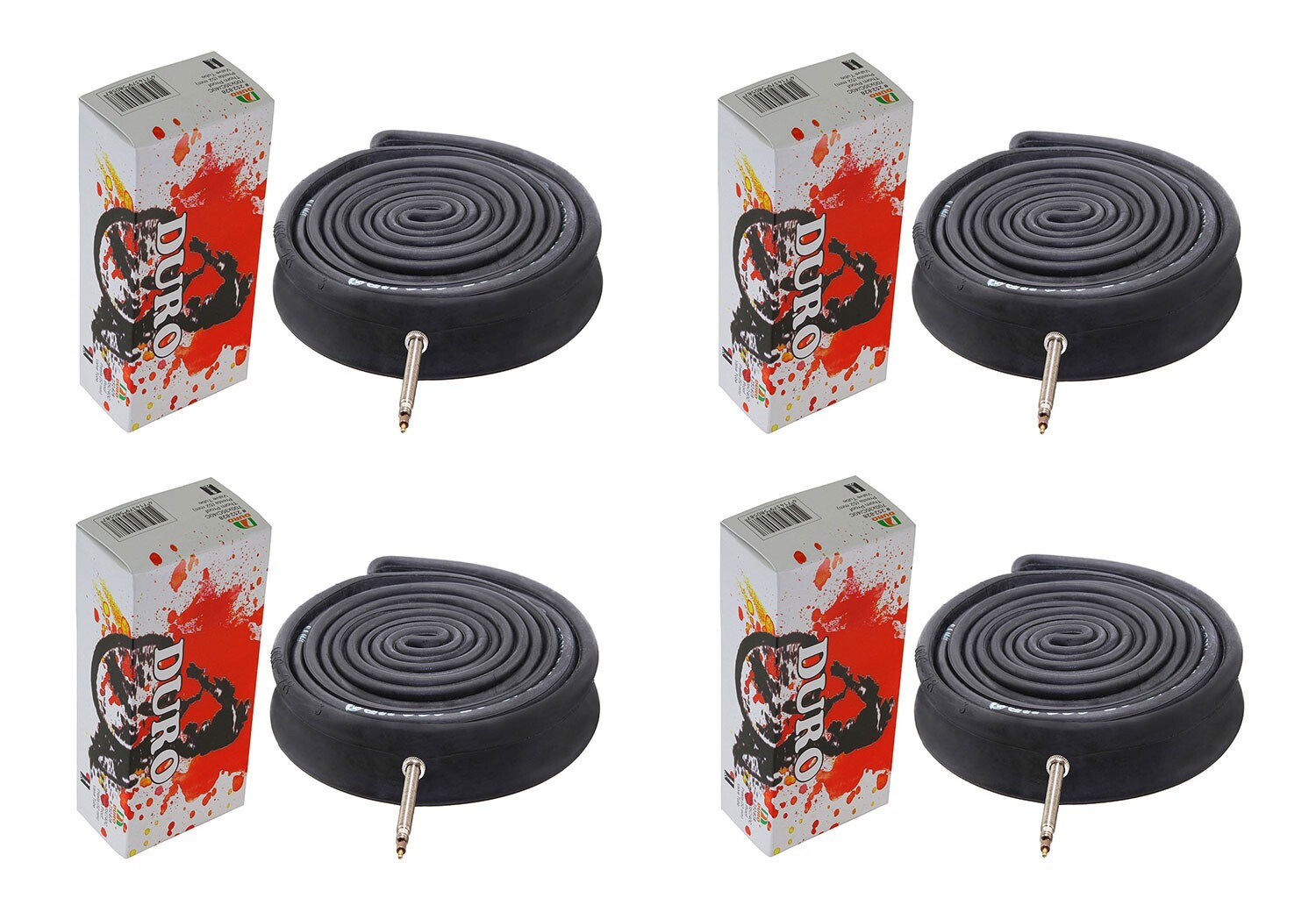 4 DURO Bicycle Inner Tube 700 x 35c/38c/43c 52mm Thorn Resistant PRESTA Valve.