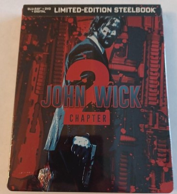 John Wick 2- New - Limited Edition Steelbook - Blu-Ray, DVD and Digital 