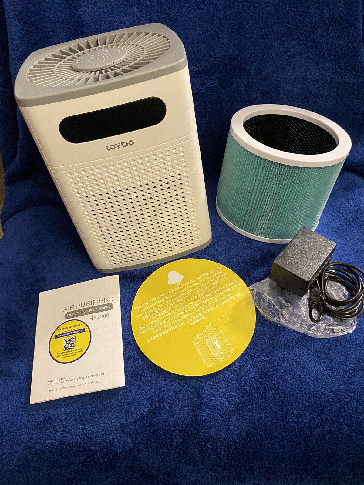 Air Purifier For A Large Room 3 Speed Sleep Mode 360* Air Intake Néw-image