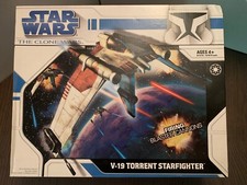 Star Wars Clone Wars 2009 V-19 Torrent Starfighter Vehicle New NIB