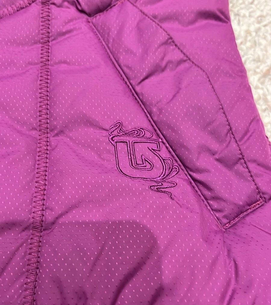 burton sly puffer dry ride fur hooded zip weathergear jacket