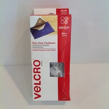 Velcro Brand Sticky-Back Coins 3/4" Thin CLEAR Fasteners 200 Circles 95194 NEW
