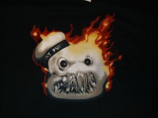 NEW W/ TAGS GHOSTBUSTERS STAY PUFF MARSHMALLOW MAN ADULT LARGE BLACK T-SHIRT