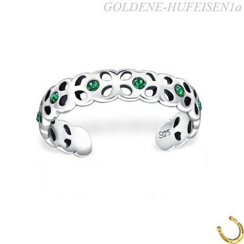 ZEHENRING Kristall Blume Fuß-Ring 925 Sterling Silber Damen Zehring xc-100 - Bild 6 von 6