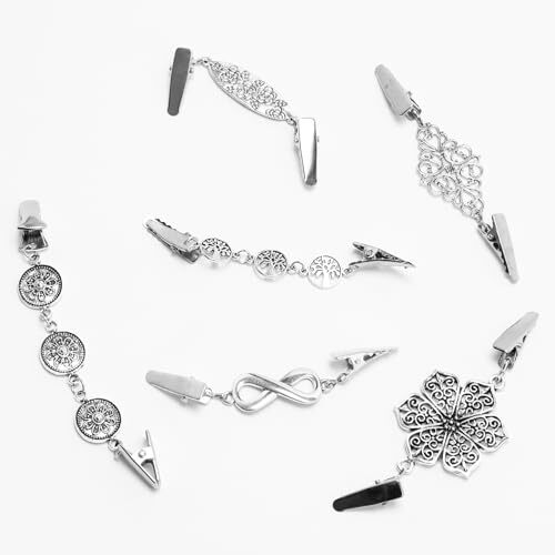 NJCXOLA 3Pcs Cardigan Clip, Pinces à Pull, Clips De Pull Vintage, Pince à Cardigan,Shawl Clip,Rétro Châle Pull Clips Vintage Cardigan Collier Clips Robe Chemise Broche Clips Pour Femmes Filles Portant