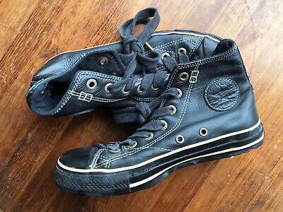 Vintage Converse Chuck Taylor All Star Black Leather High Vintage Converse Chuck Taylor All Star Black Leather High