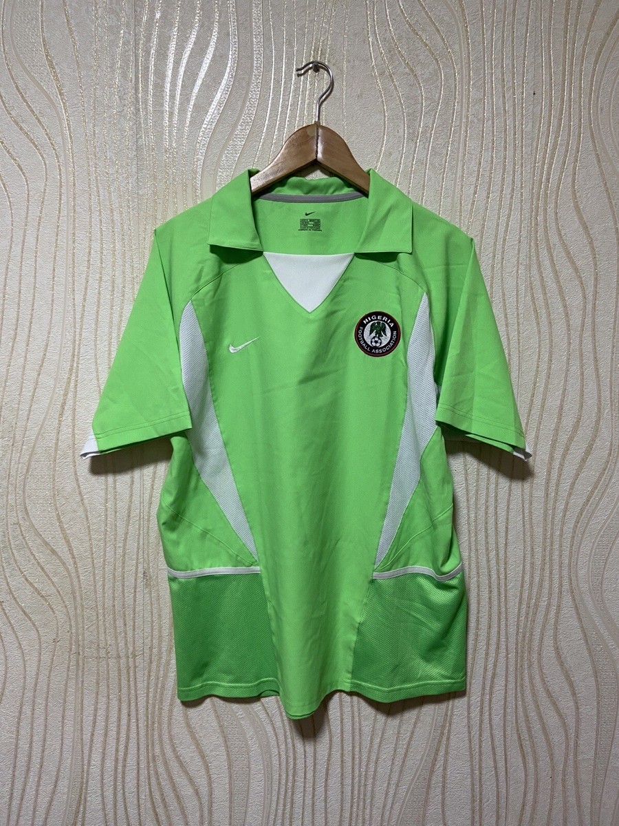 NIGERIA 2002 2004 HOME FOOTBALL SHIRT SOCCER JERSEY NIKE sz M MEN