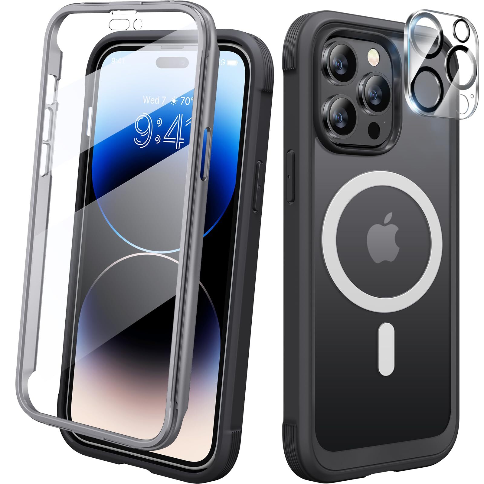 Designed for iPhone 14 Pro Case 6.1’’,[Compatible with MagSafe] Full Body Rug...