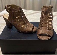 Brown ankle strap heels size 5