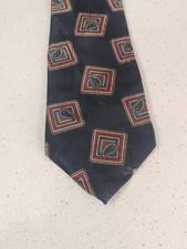 vtg Oscar De La Renta Mens Tie Blue red Paisley Necktie Made in USA Long 56"