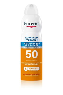 Eucerin Advanced Hydration SPF 50 Sunscreen Spray 6 oz