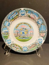 Vintage New York World's Fair Souvenir Plate 7" Unisphere US Steel Japan