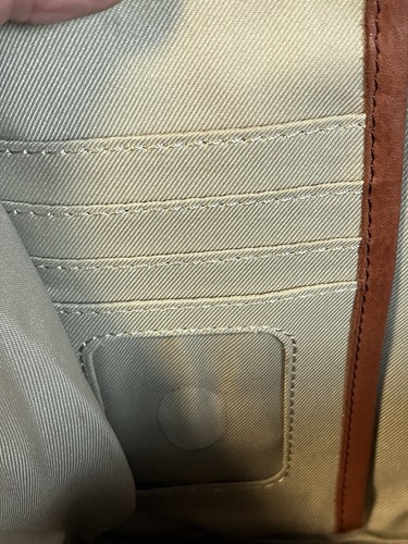 American Leather Co Crossbody Bag Brown Leather Kansas Purse Western Retro Boho - Picture 8 of 18
