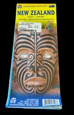 New Zealand Waterproof International Travel Map Aukland, Christchurch, Wellingto