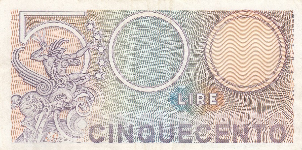 Italy, 500 Lire, 1966 Issue, Italia - Republica Italiana, XF