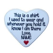 Memory Patch This is a shirt CUSTOM Heart Iron or Sew On Memorial Patch #2