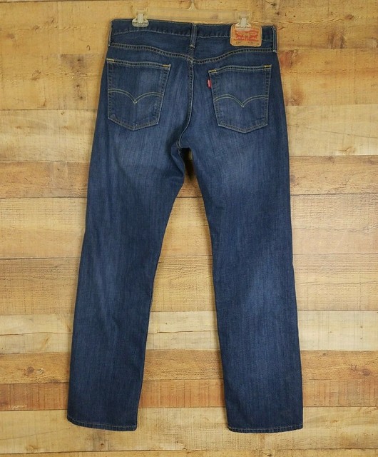 Mens Leviâs 514 Slim Straight Jeans Size 36x34 Dark Wash Crisp Clean 100% Cotton | eBay