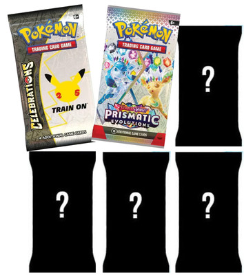 6er Pack Booster Bundle - 1x PRISMATIC EVOLUTIONS + 1x CELEBRATIONS + 4x Mystery!